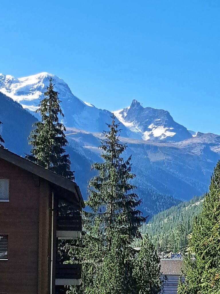 Blick vom Balkon auf die Berge – Ferienwohnung in Täsch bei Zermatt